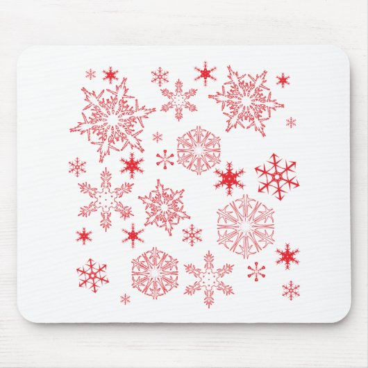 Rosy Snowflakes Mousepad (Vorne)
