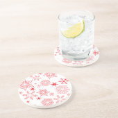 Rosy Snowflakes Untersetzer (Seite)