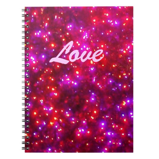 Rosy Sparkle ' Liebe' Notebook/Journal Notizblock (Vorderseite)