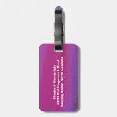 Rosy Sunset Luggage Tag Gepäckanhänger (Rückseite vertikal)