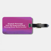 Rosy Sunset Luggage Tag Gepäckanhänger (Rückseite horizontal)