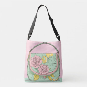 Rosy Sunshine AI-Kunst Tragetaschen Mit Langen Trägern