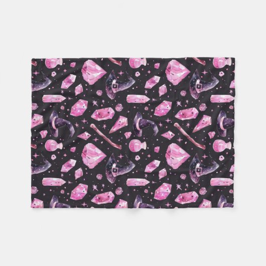 Rosy Witch Fleece Blanket (Vorderseite (Horizontal))