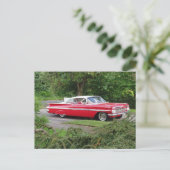 Rot 1960 Impala Postkarte (Stehend Vorderseite)
