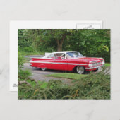 Rot 1960 Impala Postkarte (Vorne/Hinten)