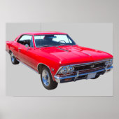 Rot 1966 Chevy Chevelle SS 396 Poster (Vorne)