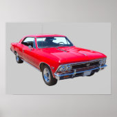 Rot 1966 Chevy Chevelle SS 396 Poster (Vorne)