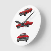 Rot 1968 Chevelle SS: Runde Wanduhr (Winkel)