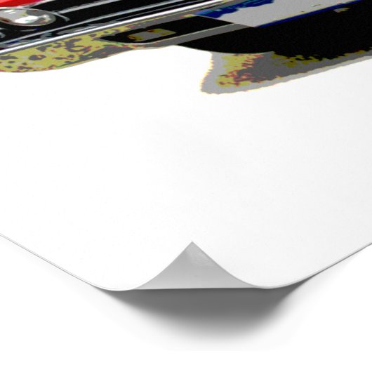 Rot 1969 Chevelle Coupe Frontansicht. Poster (Ecke)