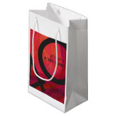 Rot 40 Dekade Geburtstag Kleine Geschenktüte (Vorderseite Schrägansicht)