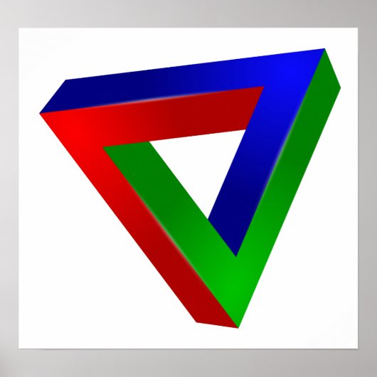 rot-41230 OPTISCHE ILLUSIONS DREIECKFORMEN ZWEIFEL Poster (Vorne)