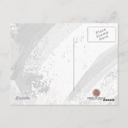 Rot 50 Dekade Geburtstag Postkarte (Rückseite)