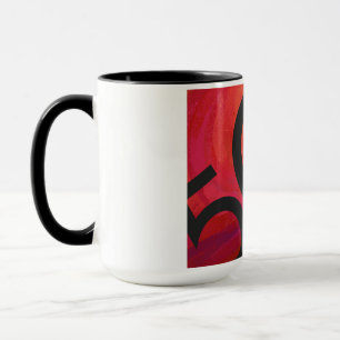 Rot 50 Dekade Geburtstag Tasse