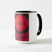 Rot 50 Dekade Geburtstag Tasse (VorderseiteRechts)