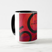 Rot 50 Dekade Geburtstag Tasse (Vorderseite Links)