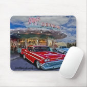Rot 58 chevy am Autokino Mousepad (Mit Mouse)