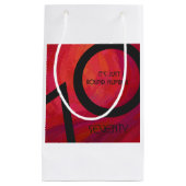 Rot 70 Dekade Geburtstag Kleine Geschenktüte (Vorderseite)