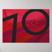 Rot 70 Dekade Geburtstag Poster (Vorne)