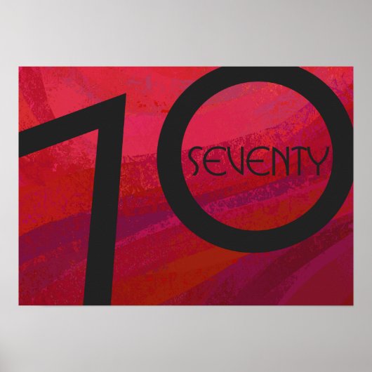 Rot 70 Dekade Geburtstag Poster (Vorne)