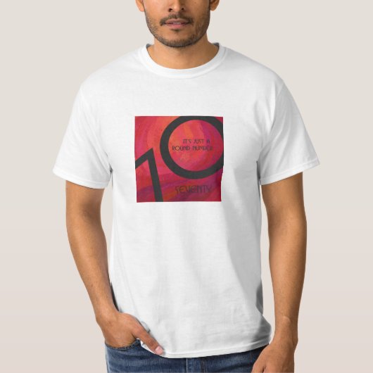 Rot 70 Dekade Geburtstag T-Shirt (Vorderseite)