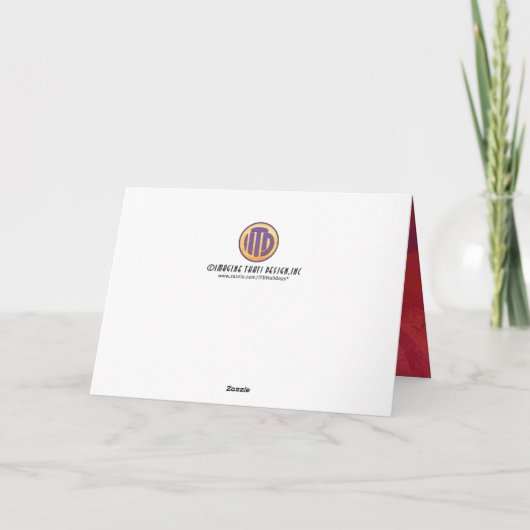 Rot 80 Dekade Geburtstag Karte (Rückseite)