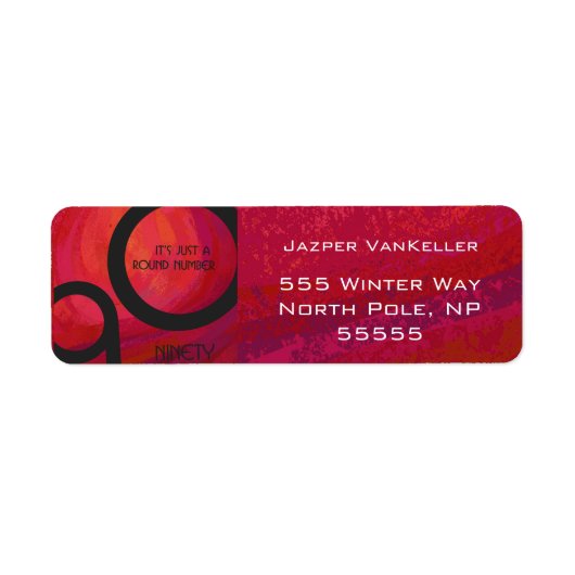 Rot 90 Dekade Geburtstag (Vorne)