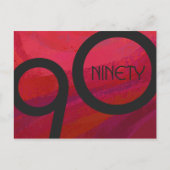 Rot 90 Dekade Geburtstag Postkarte (Vorderseite)