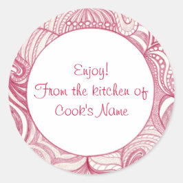 Rot Abstrakt aus der Küche der Aufkleber für Klein