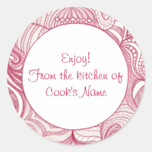 Rot Abstrakt aus der Küche der Aufkleber für Klein