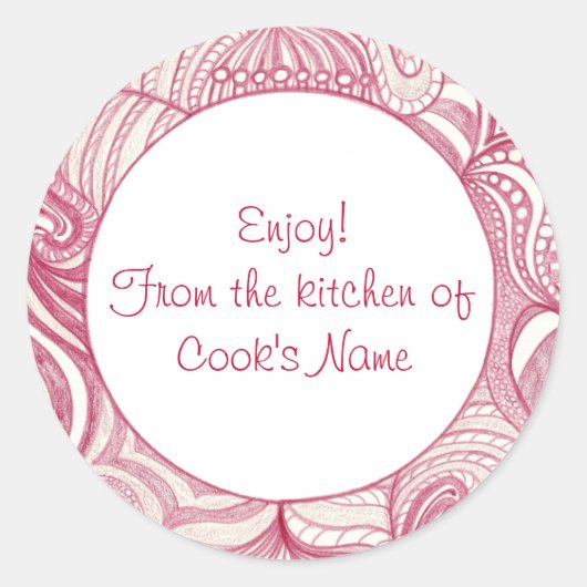 Rot Abstrakt aus der Küche der Aufkleber für Klein (Vorderseite)