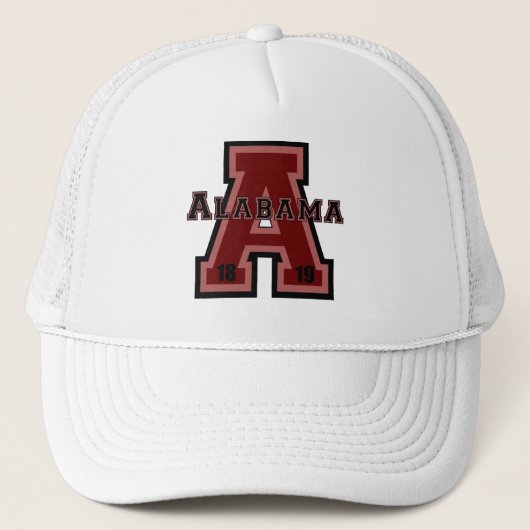 Rot Alabamas "A" Truckerkappe (Vorderseite)