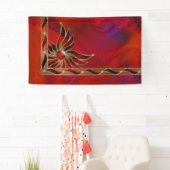 Rot als die Flammen-Fahne Banner (Insitu)