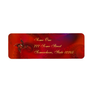 Rot als Flame Address Labels