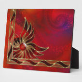Rot als Flamme Foto Plaque Fotoplatte (Seite)