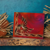 Rot als Flamme Foto Plaque Fotoplatte (Seite)