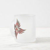 Rot als Flamme Mattierte Tasse (Vorderseite Links)