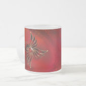 Rot als Flamme-Tasse Mattglastasse (Vorderseite Links)