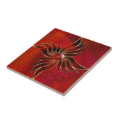 Rot als Flammendekor Fliese (Seite)