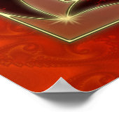 Rot als Flammendruck Poster (Ecke)