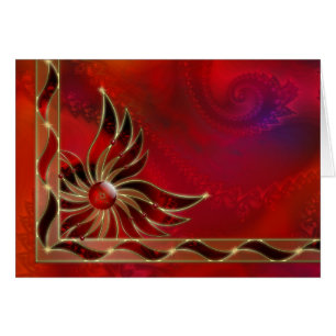 Rot als Flammenkarte