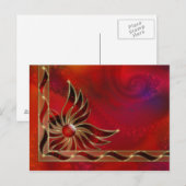 Rot als Flammenpostkarte Postkarte (Vorne/Hinten)