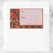 Rot als Flammschutzschild Rechteckiger Aufkleber (Tasche)