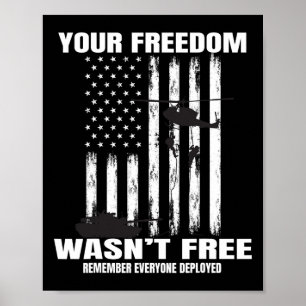 Rot am Freitag Militärveteran Patriotikamerikaner Poster