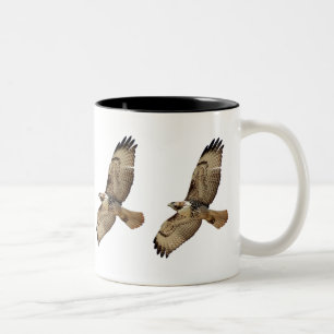 Rot angebundene Falke-Vogel-Tierfliegen-Tasse Zweifarbige Tasse