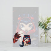 "Rot angebundene Meerjungfrau-" Briefpapier (Stehend Vorderseite)