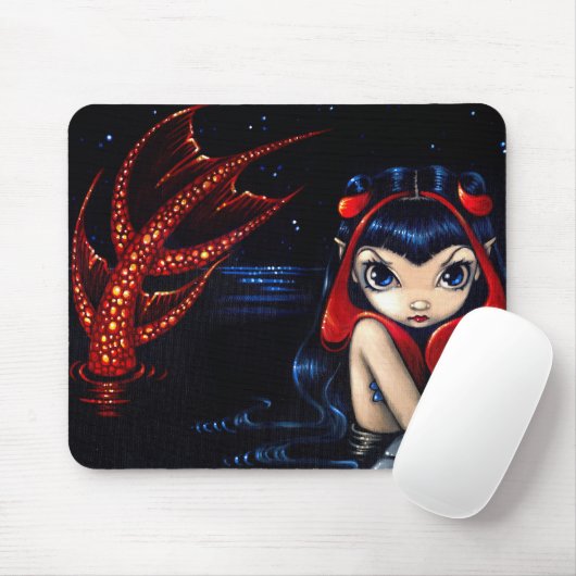 "Rot angebundene Meerjungfrau" Mousepad (Mit Mouse)