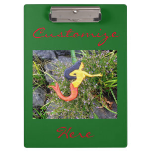 Rot-angebundene sirena Meerjungfrau Klemmbrett