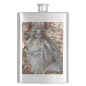 Rot angebundener Falke Flachmann (Vorderseite)