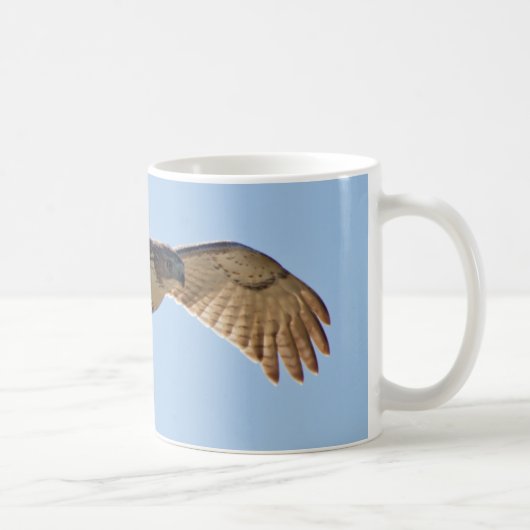 Rot angebundener Falke im Flug Kaffeetasse (Rechts)
