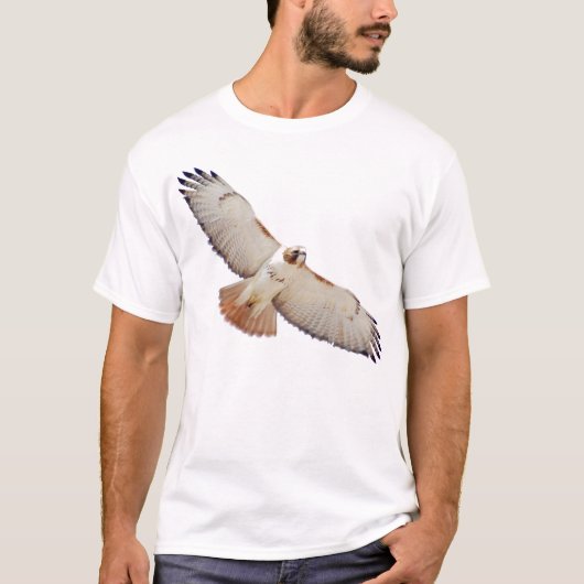 Rot-Angebundener Falke im Flug T-Shirt (Vorderseite)